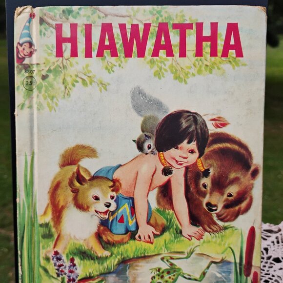 vintage childrens book Hiawatha Rand McNally Elf book No 8307 dated 1950 VG cond - Picture 1 of 9